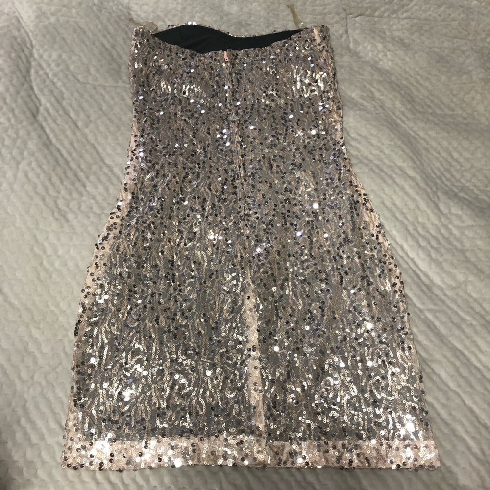 Champagne pink short sequins dress - Never worn